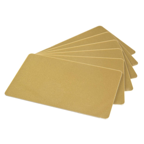 Blanko- Plastikkarten gold