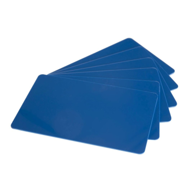 Blanko- Plastikkarten blau