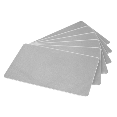 Blanko- Plastikkarten silber