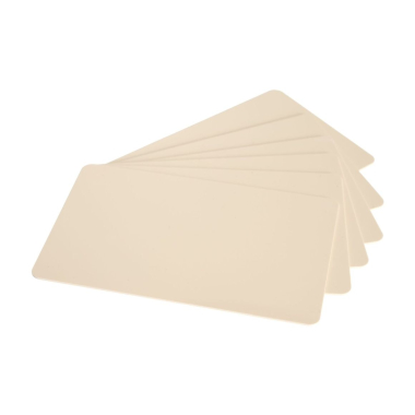 Blanko- Plastikkarten beige
