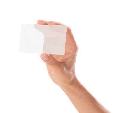 Blanko- Plastikkarten transparent