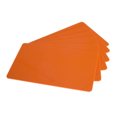 Blanko- Plastikkarten orange