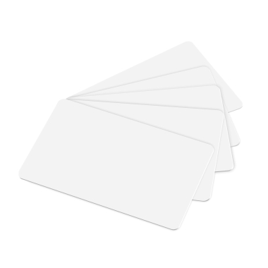 Blanko- Plastikkarten weiß