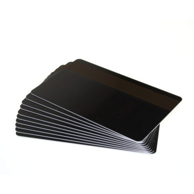 Blanko- Plastikkarten mit Magnetstreifen schwarz