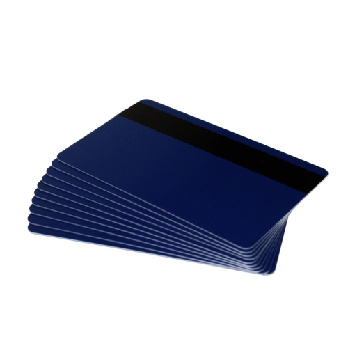 Blanko- Plastikkarten mit Magnetstreifen dunkelblau