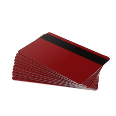 Blanko- Plastikkarten mit Magnetstreifen rot