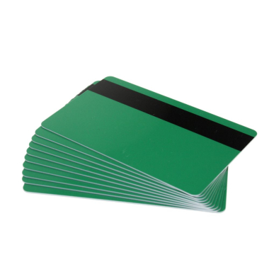 Blanko- Plastikkarten mit Magnetstreifen grün