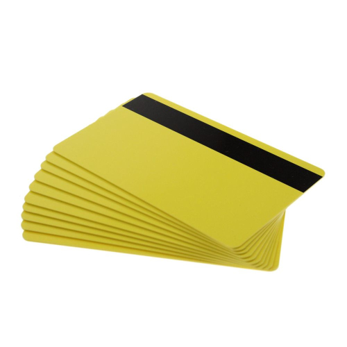 Blanko- Plastikkarten mit Magnetstreifen gelb