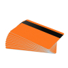 Blanko- Plastikkarten mit Magnetstreifen orange