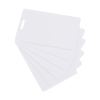 Blanko- Plastikkarten weiß vertikal mit Stanzung