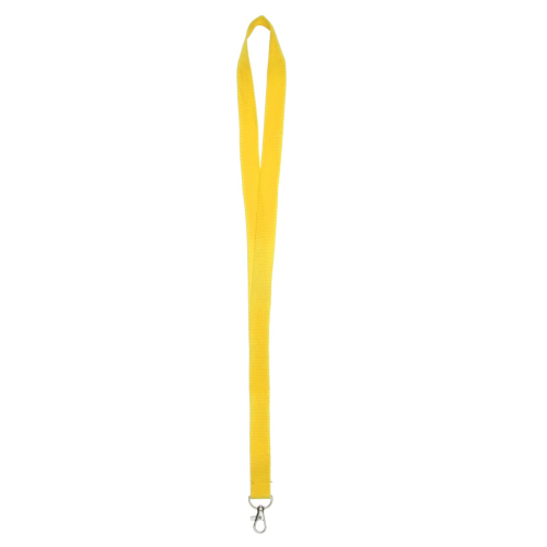 Schlüsselband gelb mit Karabinerhaken aus Polyester
