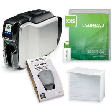 Zebra ZC300 Kartendrucker | Paket mit Plastikkarten und Software von Karteo