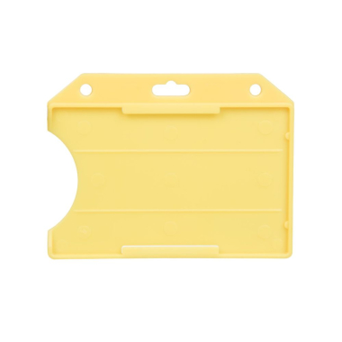 Kartenhalter querformat Hartplastik gelb offen