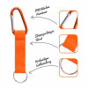 Schlüsselband kurz orange mit Schlüsselring und Karabiner