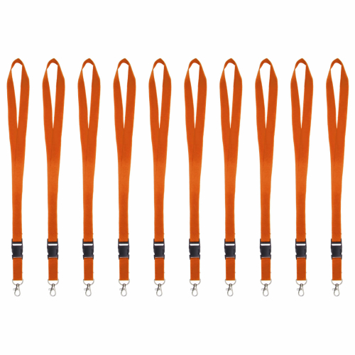 Schlüsselband mit Karabinerhaken aus Polyester orange