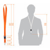 Schlüsselband mit Karabinerhaken aus Polyester orange