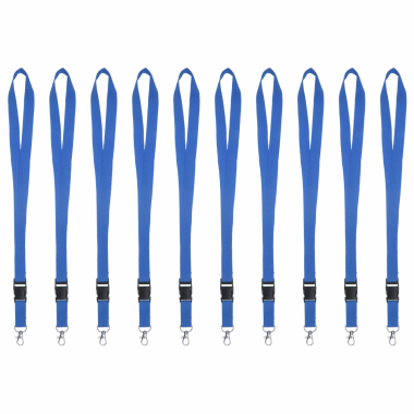 Schlüsselband mit Karabinerhaken aus Polyester hellblau